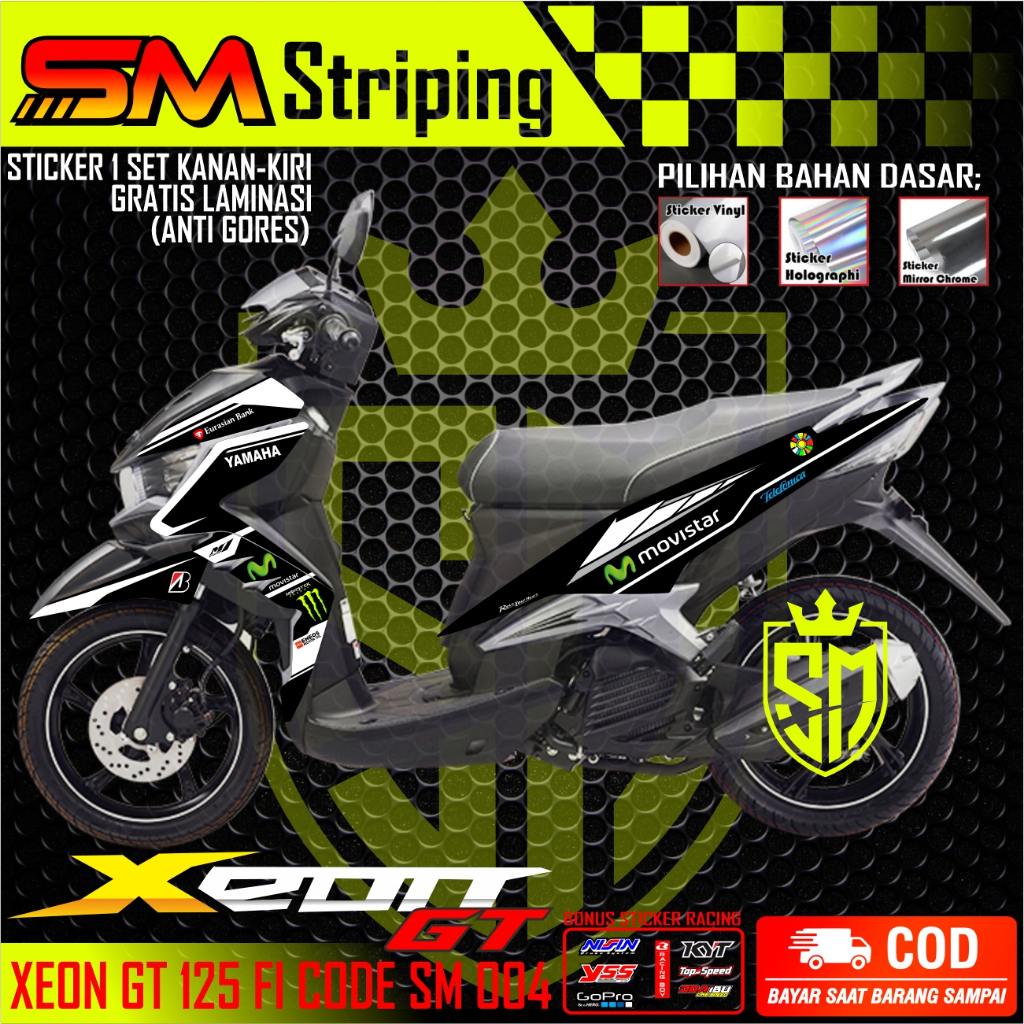 Striping XEON  GT- Stiker XEON GT List Variasi Motor STICKER XEON GT SM 004