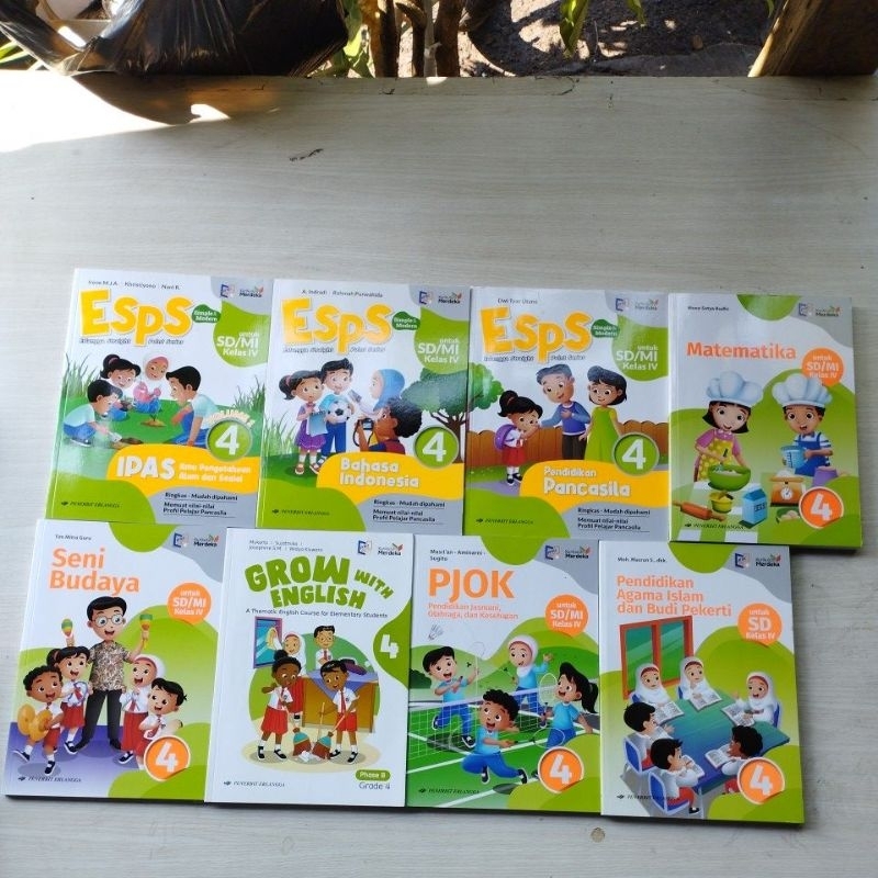 Buku Paket kelas 4 Kurikulum Merdeka, erlangga