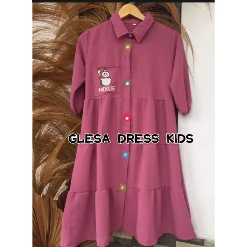 gamis anak perempuan CRINKLE MIXUE/gamis crinkle anak perempuan/gamis anak terlaris termurah viral