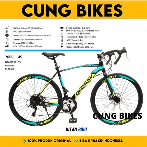 Sepeda Balap Roadbike ODESSY MT 1010S 700c Rem Cakram Shimano