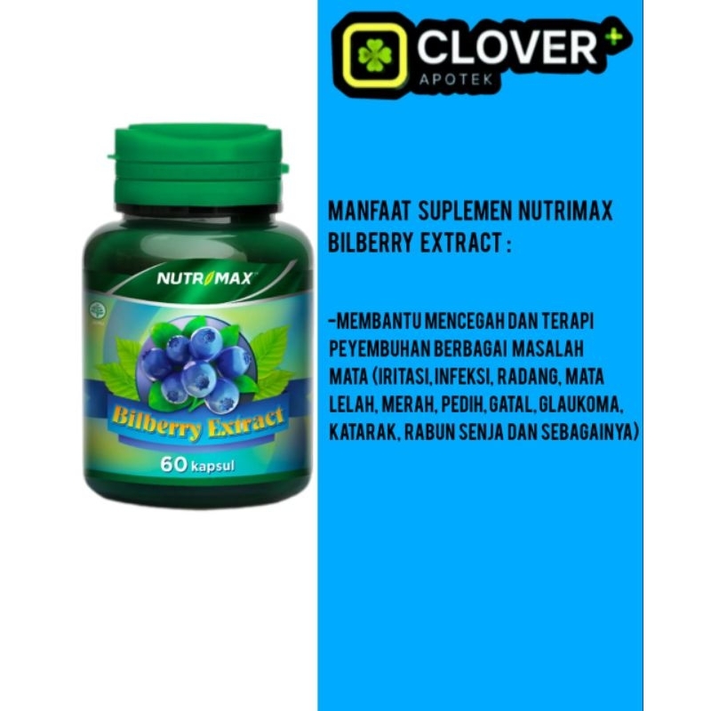 NUTRIMAX BILBERRY EXTRACT (60 KAPSUL) VIT MATA/SUPLEMEN MATA