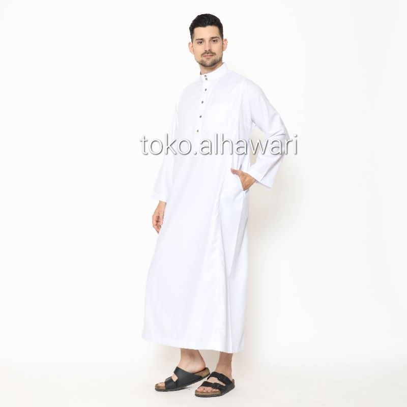 Gamis pria model Alharamain jubah pria gamis toyobo fodu original gamis kwalitas premium