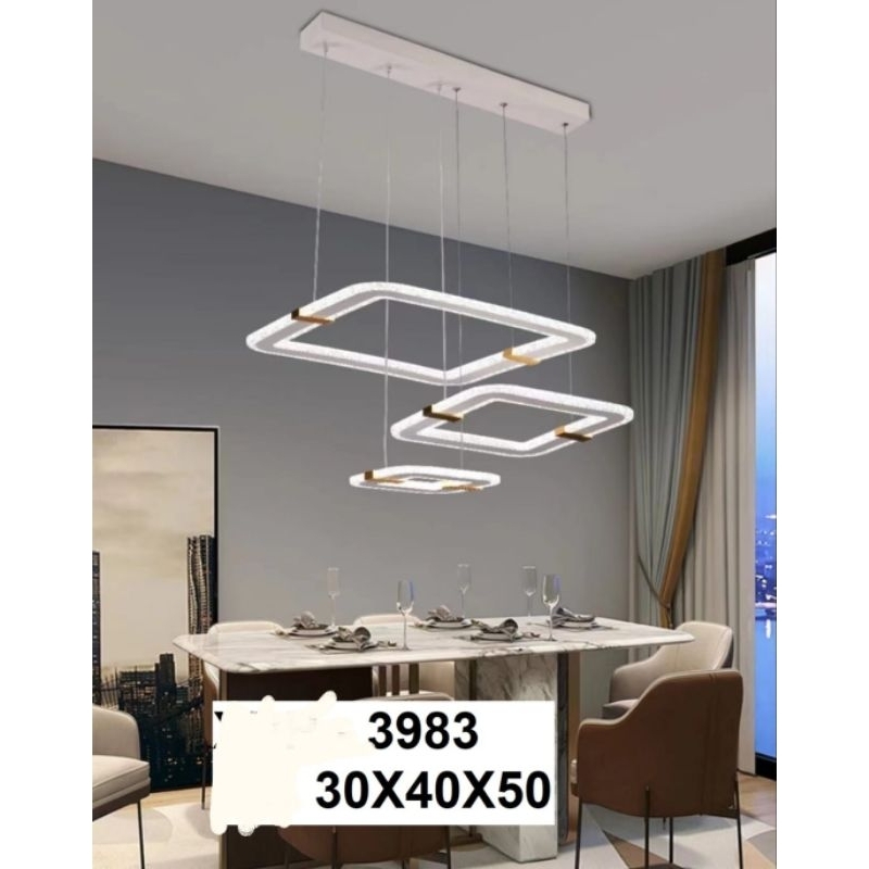Lampu gantung minimalis led 3983 - 3lampu.