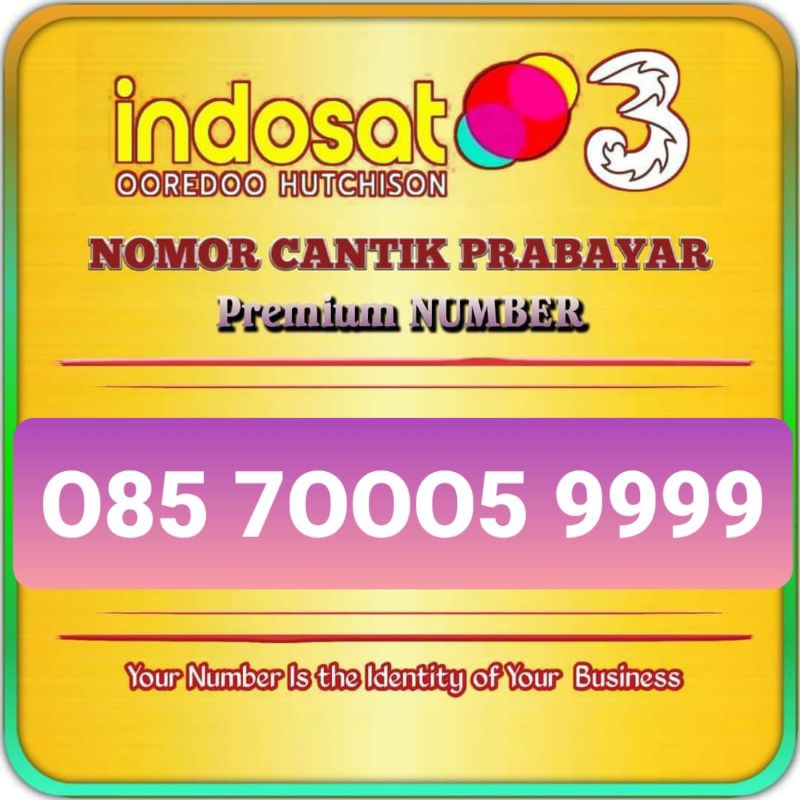 Nomor Cantik indosat kwartet 9999