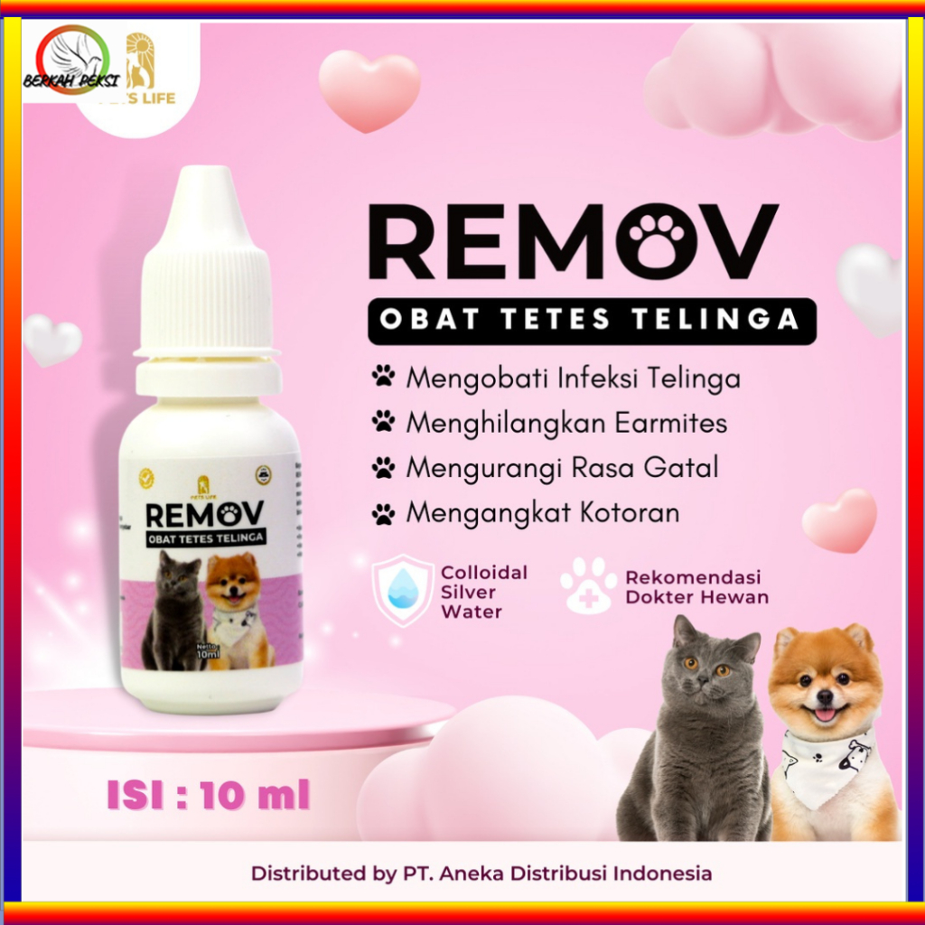 REMOV OBAT TELINGA MENGOBATI SAKIT TELINGA KUCING ANJING