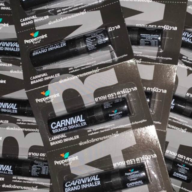 Peppermint Field CARNIVAL Black Inhaler LIMITED EDITION 2 in 1 Yadom Original Bangkok Thailand
