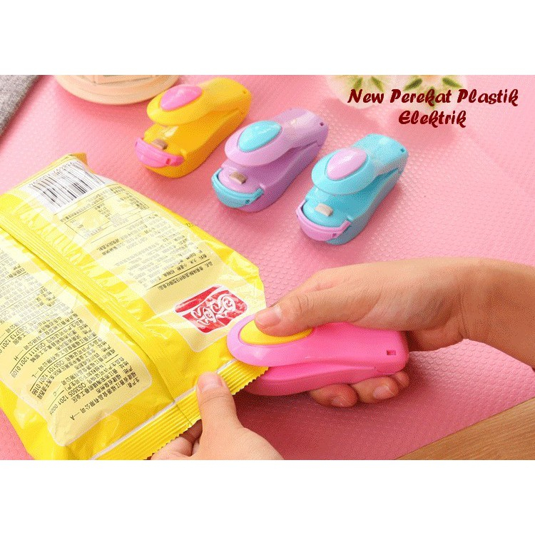 Alat Pres Plastik Mini Alat Perekat Plastik Mesin Segel Kantong Snack Sealer Staples Kecil Portable 