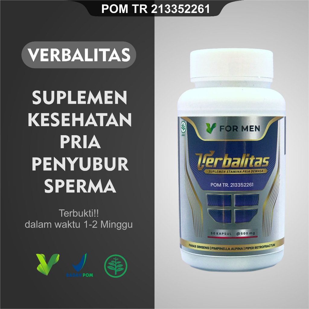 VERBALITAS - Suplemen Stamina Pria Dewasa Tahan Lama  Kapsul kuat tahan lama Obat Kuat Pria Tahan La