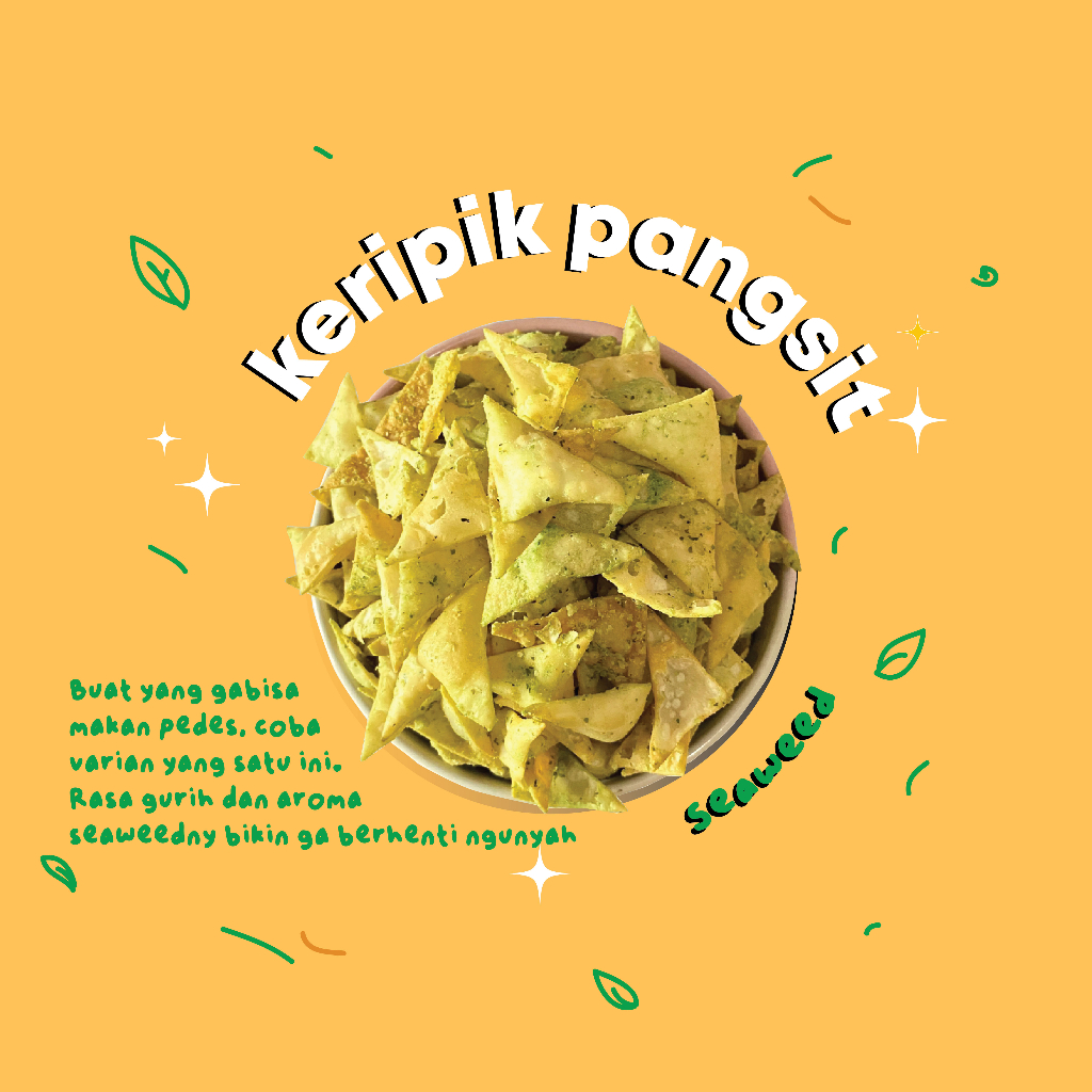 

Keripik pangsit / keripik pangsit Seaweed / keripik pangsit cemilin / Snack Ringan/ Cemilan rasa seaweed