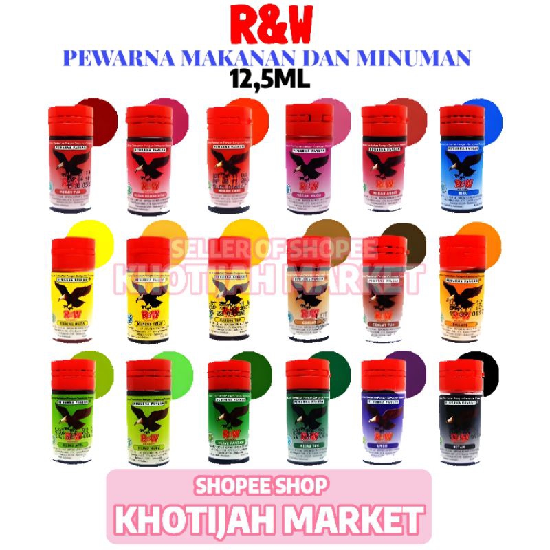 

R&W Pewarna Makanan Minuman Kue 12,5 ML