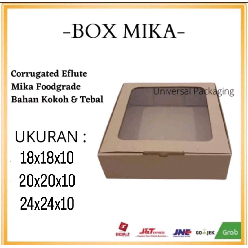 

Dos Kue EFLUTE WINDOW TINGGI 10 CM , UK 18, 20 dan 24 | Dos Kotak Jendela Eflute