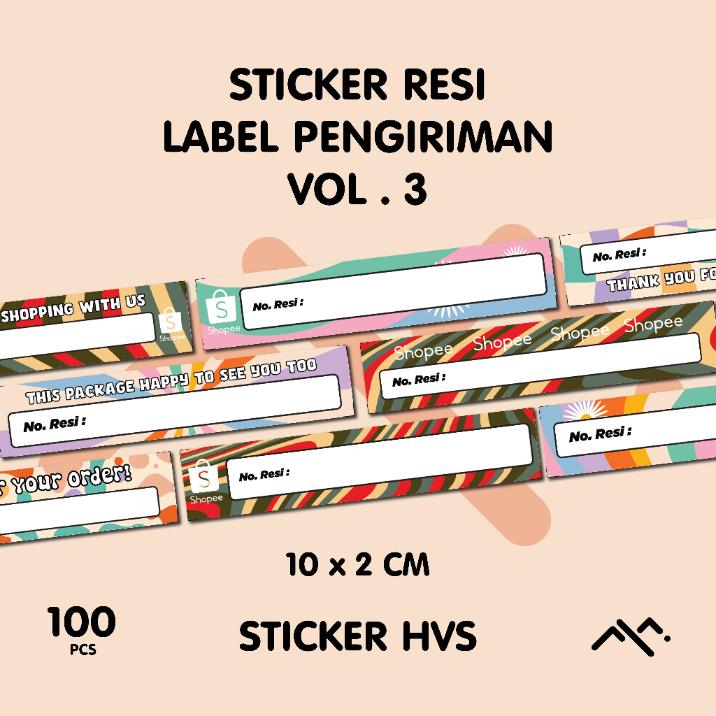 

[100 PCS] Sticker Resi| Sticker Resi Pengiriman Shopee | Label Pengriman Vol. 3