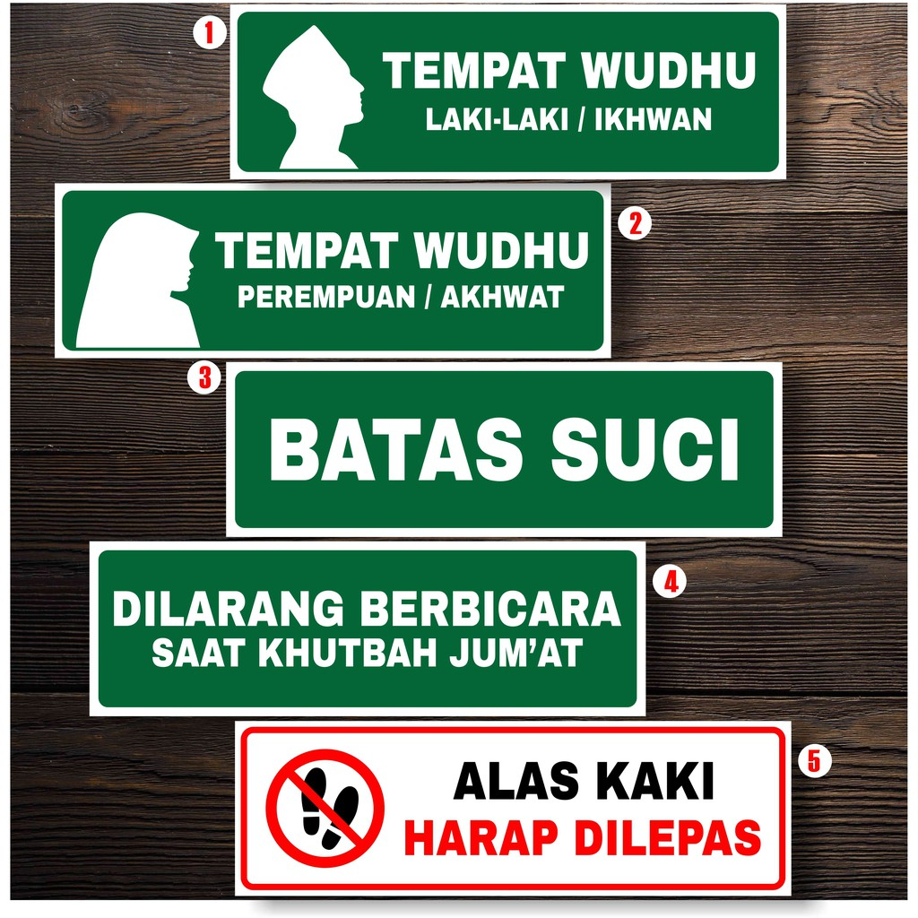 

Sticker Sticker Musholla Tempat Wudhu Batas Suci