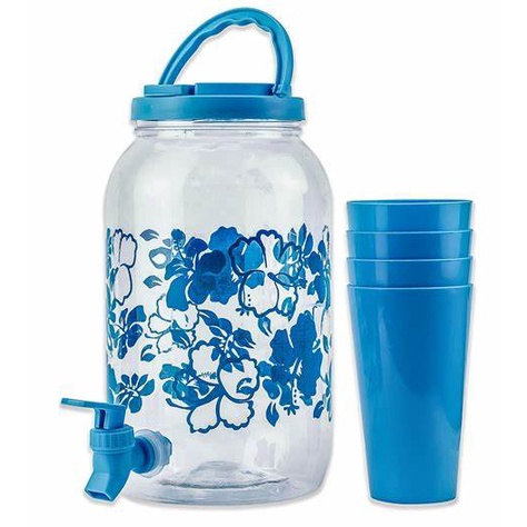DRINK JAR SET 5 PCS 2.5 LITER/DISPENSER MINI 2.5 LITER SET GELAS