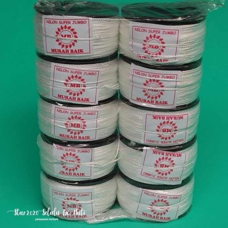 benang nilon rol jumbo benang tukang isi 10pcs panjang 35meter/roll