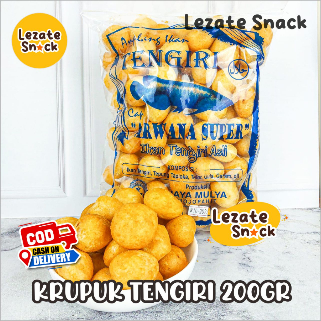 

Kerupuk Amplang Ikan Tenggiri 200GR Murah Enak Renyah Halal / Krupuk Ikan Tengiri Cap Arwana Super Khas Palembang Kalimantan