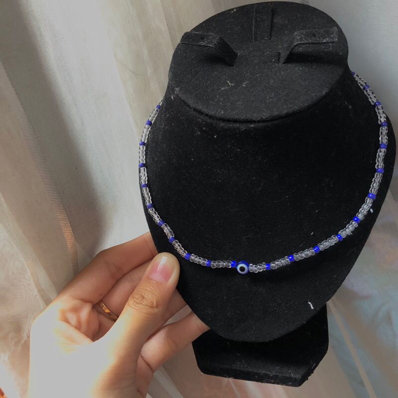 1 SET CINCIN/KALUNG EYE EVIL BENING BIRU//EYE EVIL//CINCIN MANIK EYE EVIL//MANIK BENING
