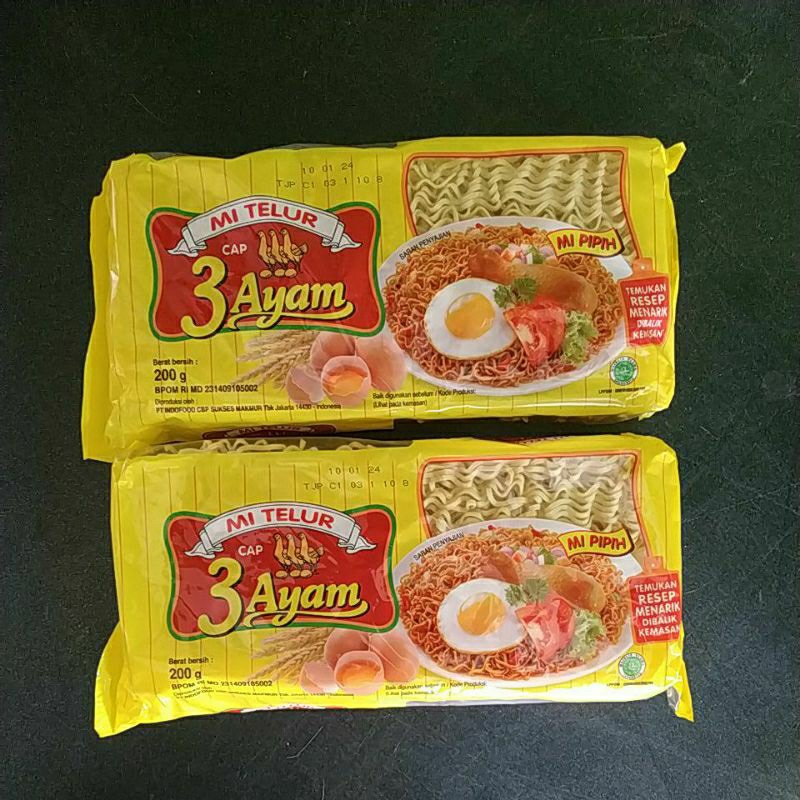

Mie Telur Cap 3 Ayam 200gr