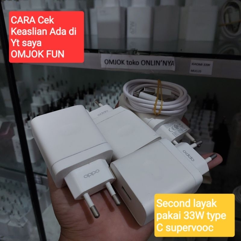 [PROMO]Charger Oppo Copotan bekas A76 A74 A95 33W 33Watt [kond Fisik 90%] bawaan hp
