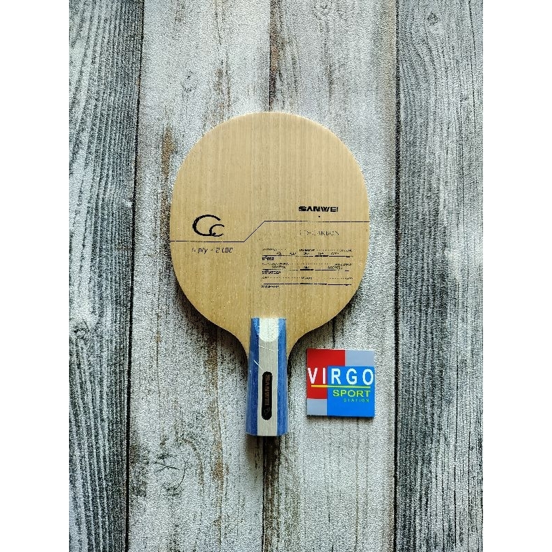 Sanwei CC LD Carbon handle Cs kayu Blade bet pingpong 100%Original