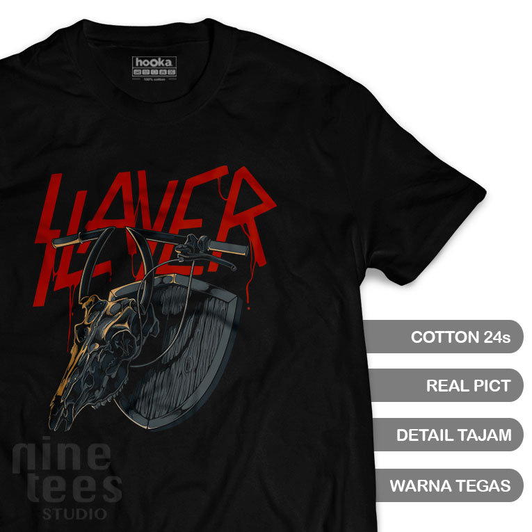 PREMIUM Kaos Bootleg Slayer Taxidermy Tshirt Band Distro