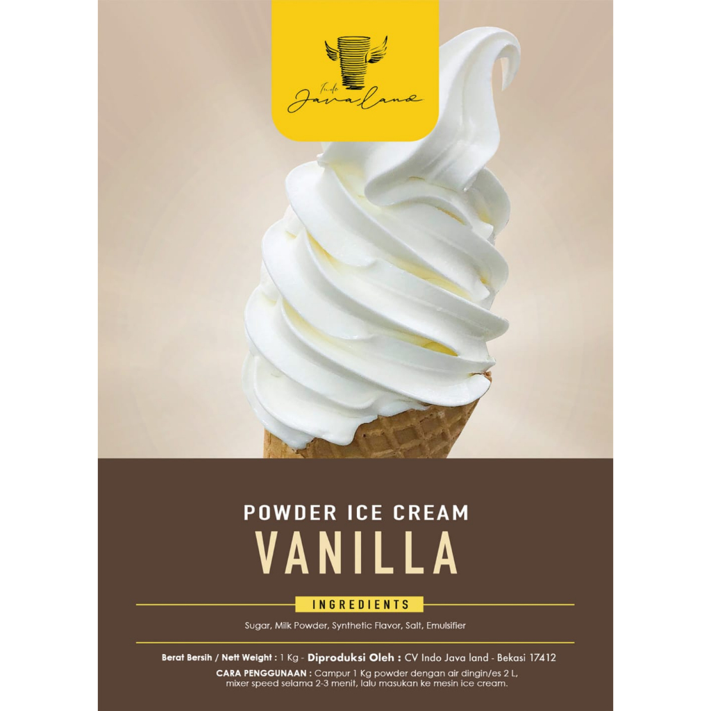 

Ice Cream Vanilla Powder 1KG Original Javaland