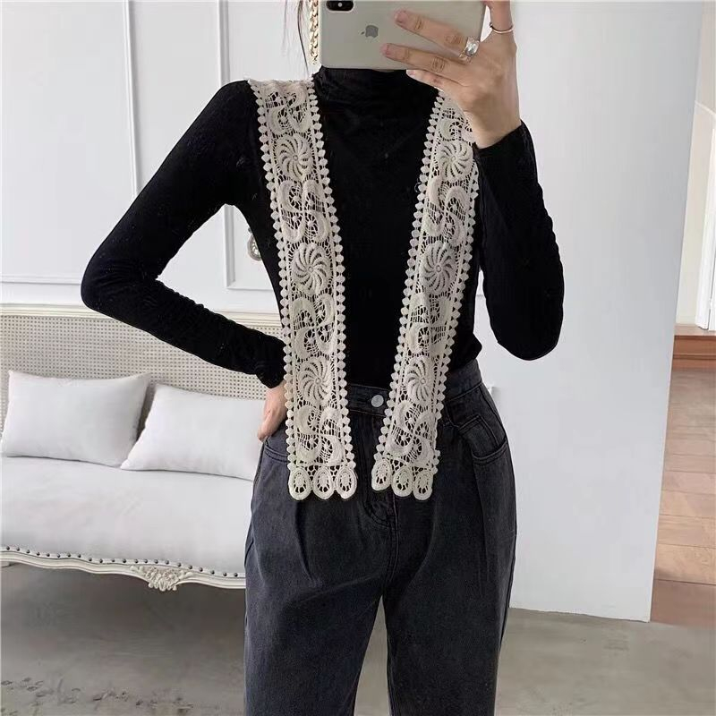 Promo Selendang Wanita Renda Aksesoris Wanita/Kerah Baju Instan/Kerah Baju Wanita/Fake Collar Ready