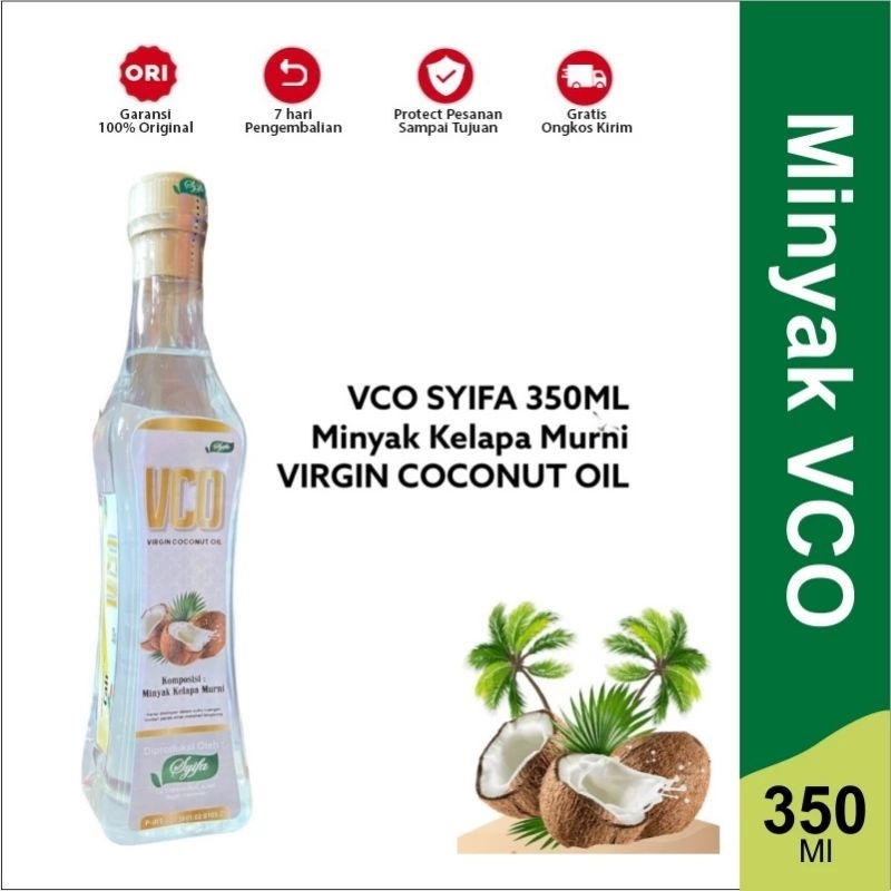 

MINYAK KELAPA VCO SYIFA HERBAL 350 ML - MINYAK KELAPA MURNI VCO 350ML - VIRGIN COCONUT OIL
