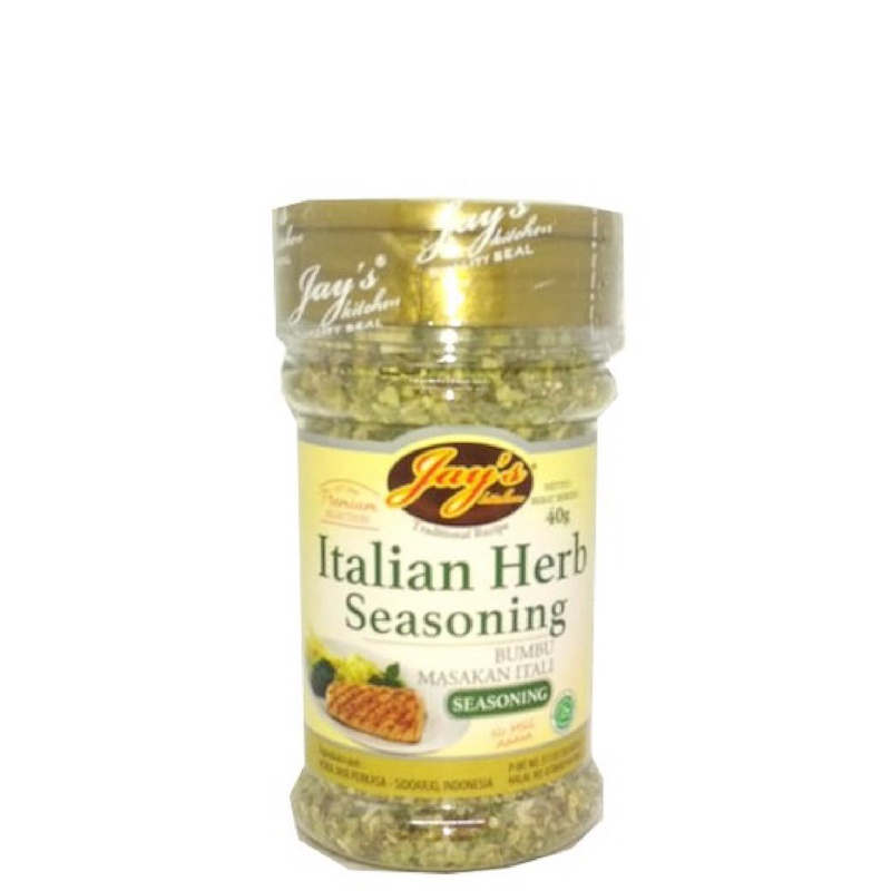 

JAYS ITALIAN HERBS SEASONING 40GR X 1 DALAM BOTOL