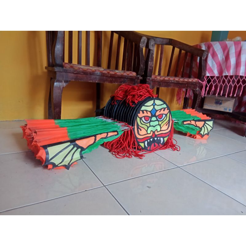 layangan naga fulset DM 30 70 keping siap terbang