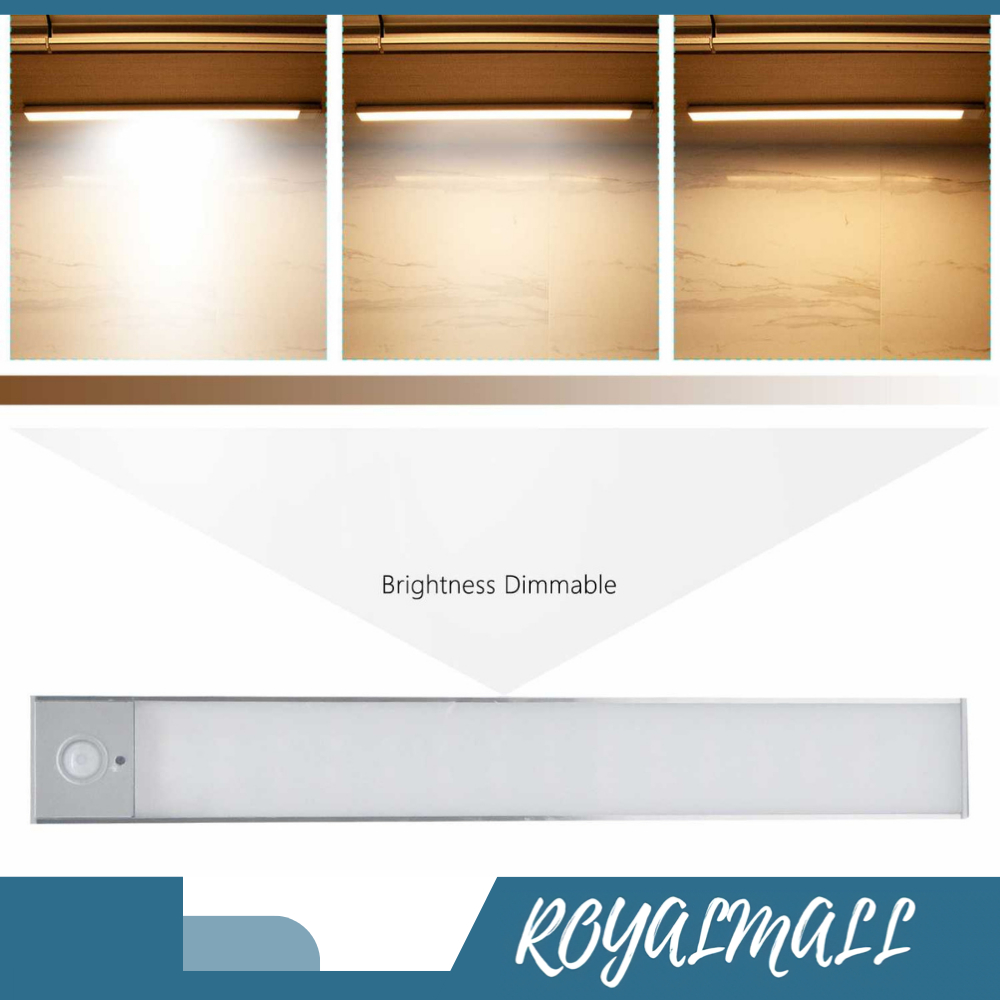 Lampu Led Tempel Lemari Mini Sensor PIR Cabinet Light Cool White USB / Lampu Dekorasi Tempel Kecil M