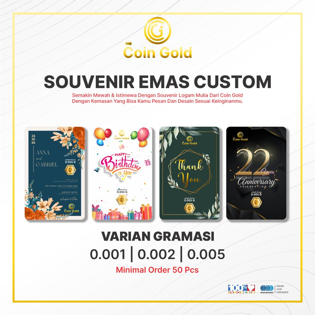 Custom produk coin gold mini emas baby gold