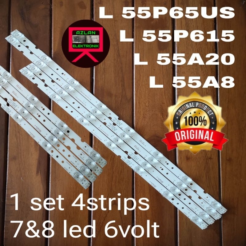 BACKLIGHT LED TV TCL 55" L55P65US 55P615 55A20 55A8 7+8 led 6volt