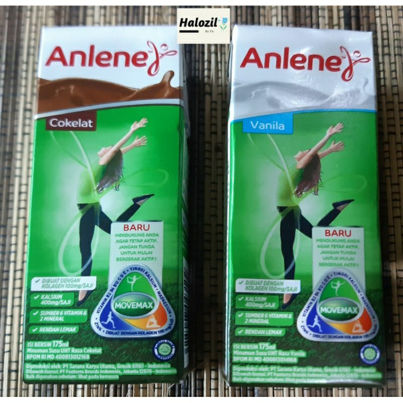 Anlene 175ml / Anlene UHT Coklat / Anlene UHT Vanila / Susu Anlene Kotak