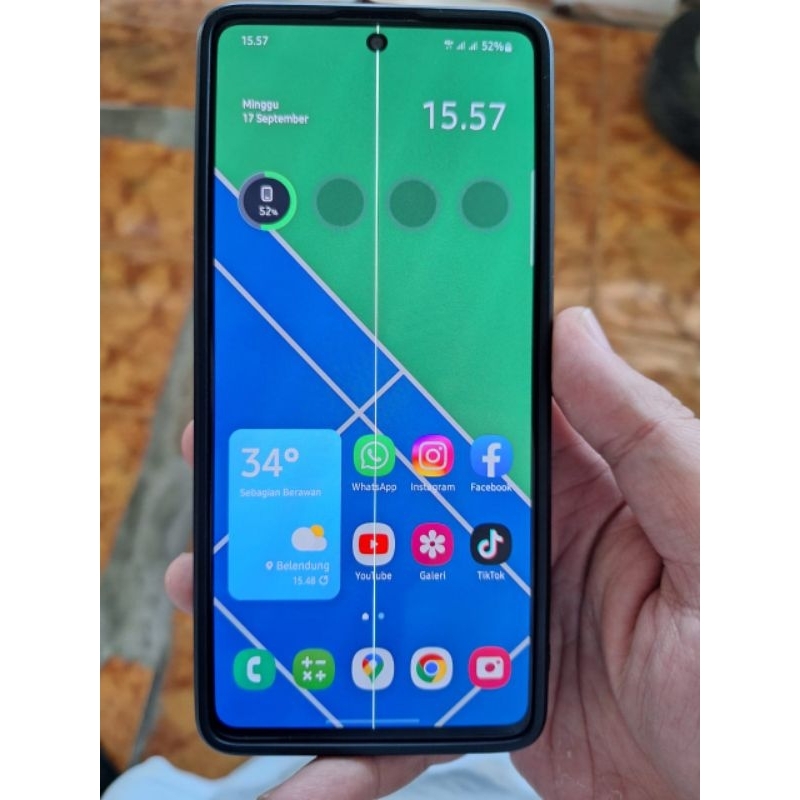 LCD samsung a71 ori copotan minus garis