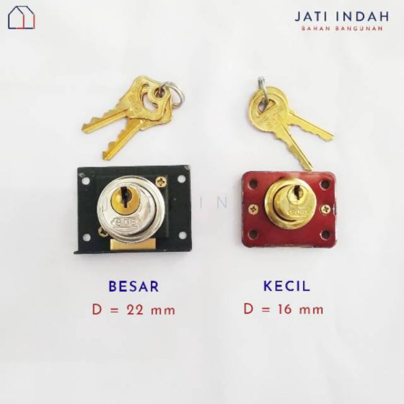 KUNCI LACI/ANAK KUNCI LEMARI 808 BESAR 22mm /KECIL 16mm