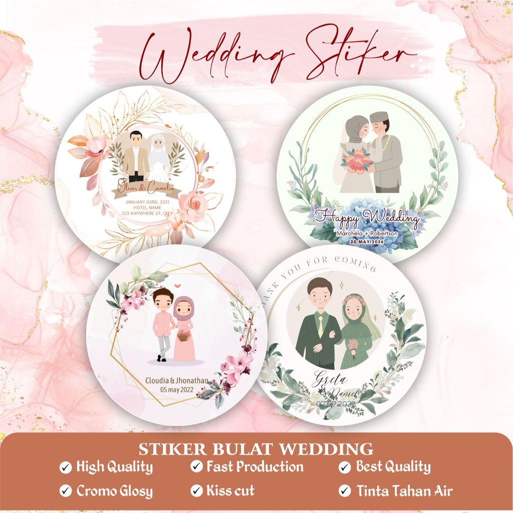 

Stiker Wedding Pernikahan Muslim Bulat Custum | Stiker Souvenir Pernikahan Rustik | Stiker Nama Custume | Cetak Segel Free Desain