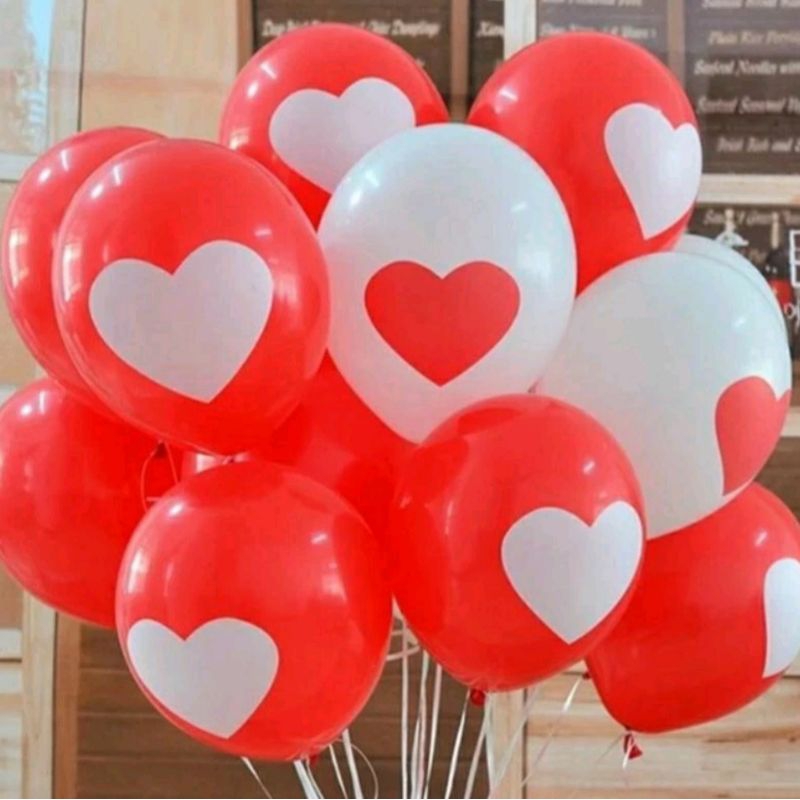Balon lateks hati | balon latex hati | balon lateks motif hati | balon latex motif hati | balon moti