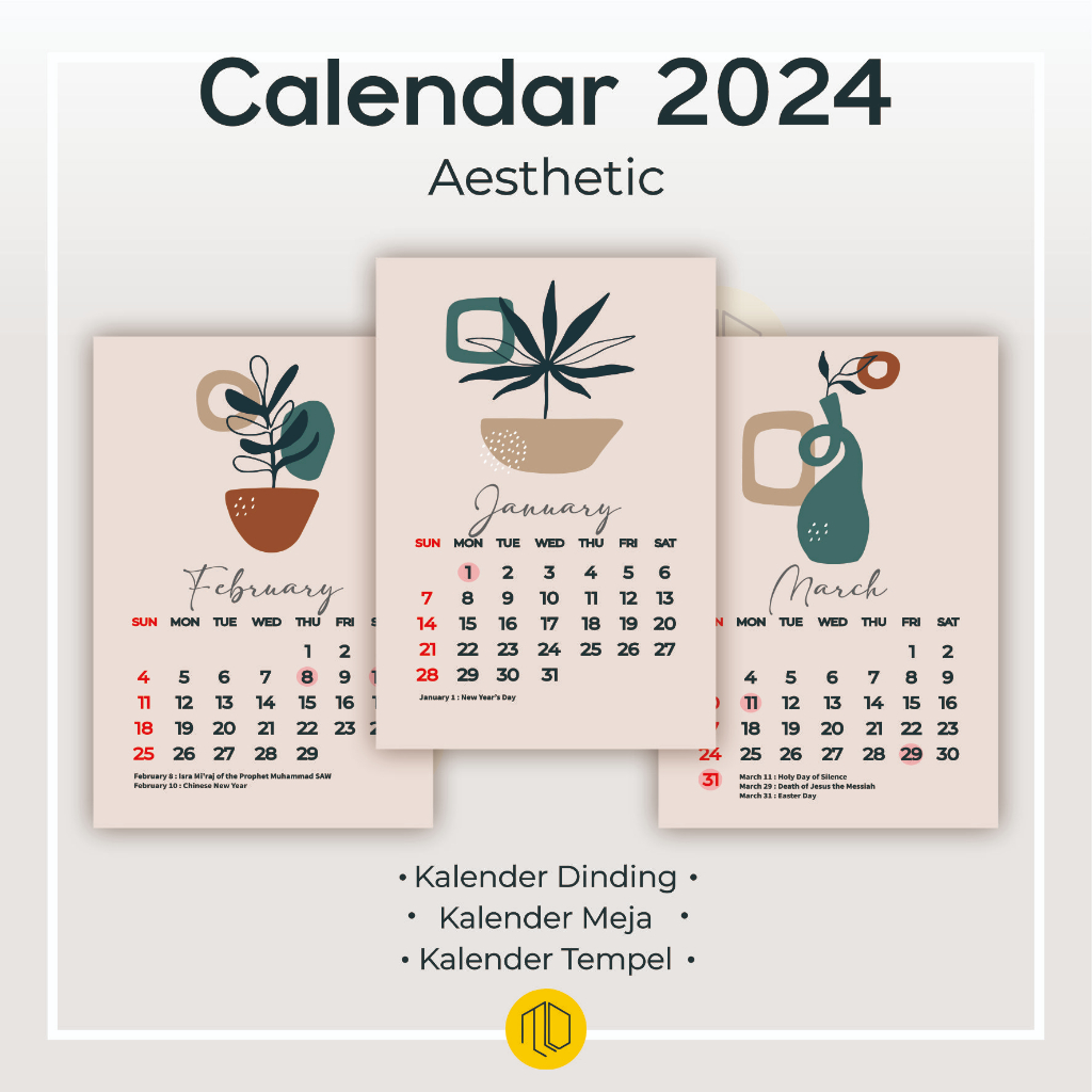 

Kalender Dinding Tahun 2024 Kalender A3 Aesthetic Murah Kekinian / Kalender Meja SPIRAL , Kalender Puasa, 2023 Masehi Hijriyah / Kalender Dinding Hijriyah Tahun 1445 H (2022-2024 M) Plus Materi Ilmiyah dan Jadwal Shalat / Kalender Dinding Muslim 7