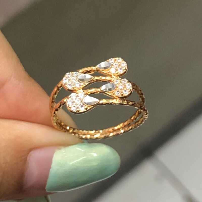 AL3- CINCIN SPIRAL PEAR 1.35GR KADAR 375 UKURAN 13