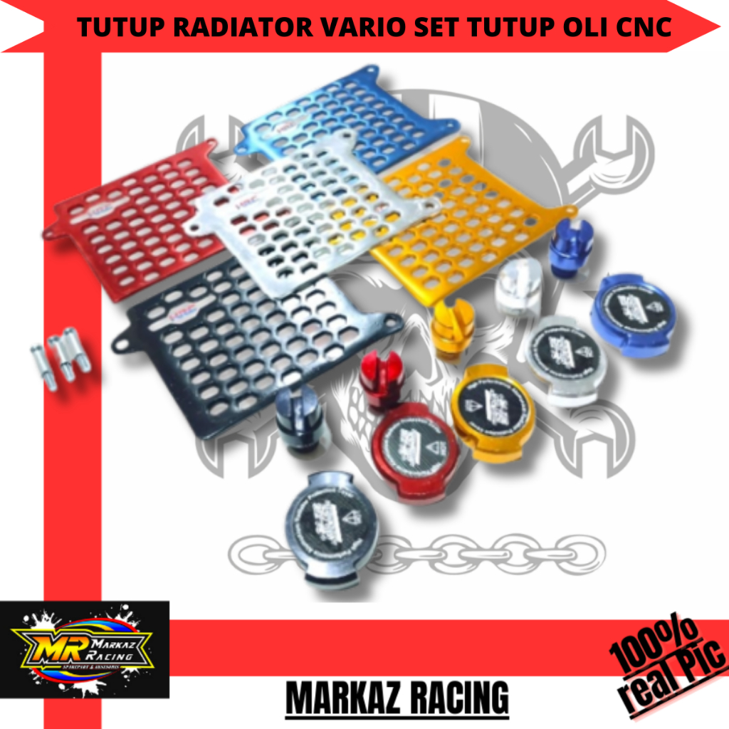 Tutup Radiator Vario 110 Karbu Dan Tutup Oli Variasi Satu Set 5 Varian Warna