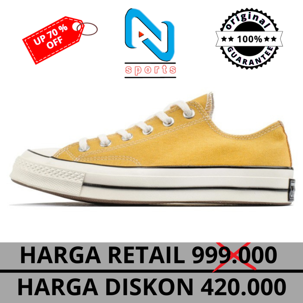 Sepatu Converse chuck 70s ox low sunflower 162063C Original 100%