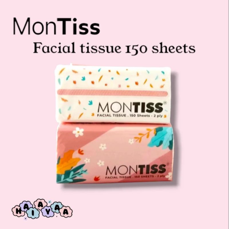 TISU MONTISS/TISSUE MONTISS/TISSU MONTISS/ MONTISS FACIAL TISSUE 150 SHEETS(2PLY)