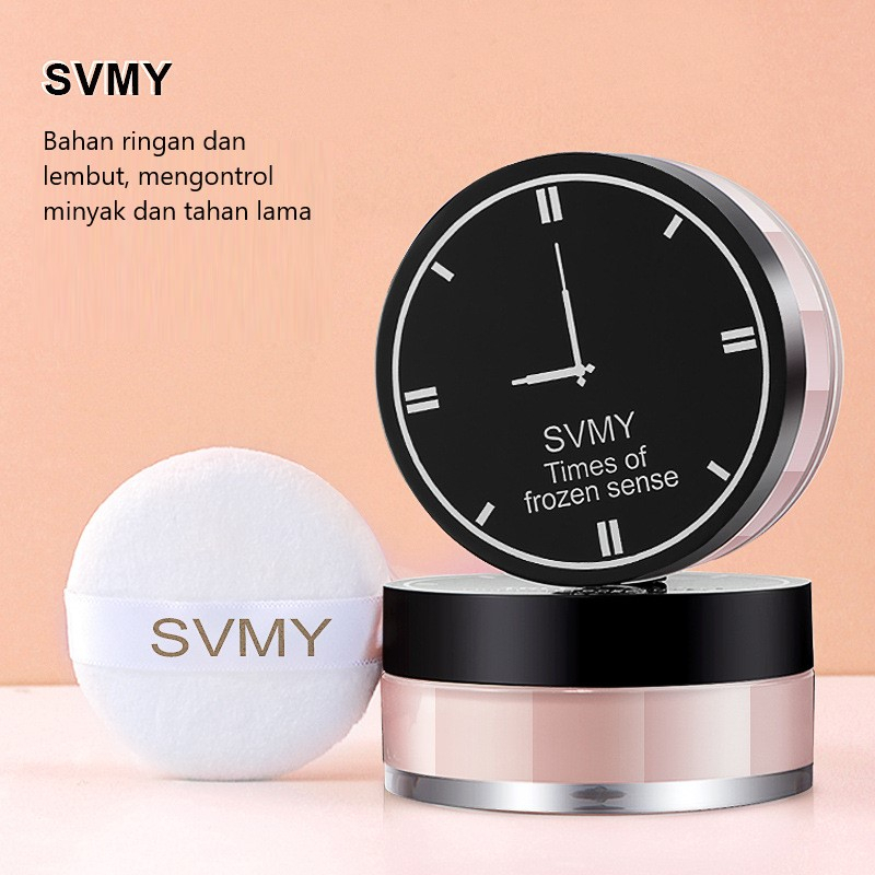 SVMY Bedak Tabur Clear Setting Makep Up Powder Pengontrol Minyak Wajah Anti Air