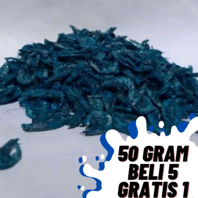 Udang Kering Biru Baby Shrimp Ocean Nature 50 Gram Terbaik Resep Exofish Makanan Chana Louhan Blue M
