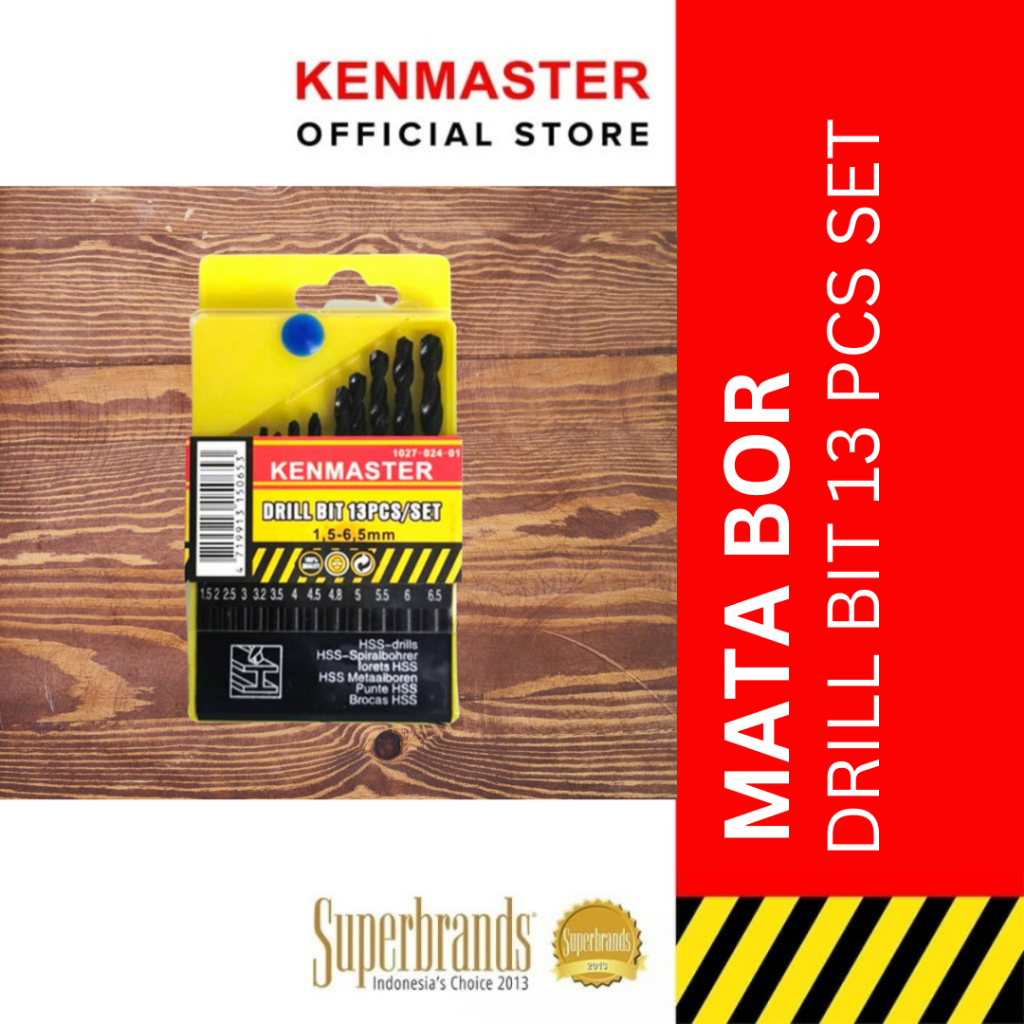 KENMASTER Mata Bor Besi Set 13 Pcs