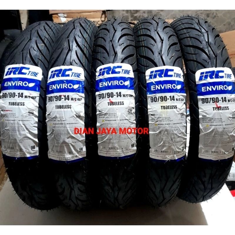 BAN LUAR IRC ENVIRO 90/90/14 TUBLES MOTOR MATIC VARIO BEAT SCOOPY MIO FINO X TRADE SOUL GT XEON BEAT