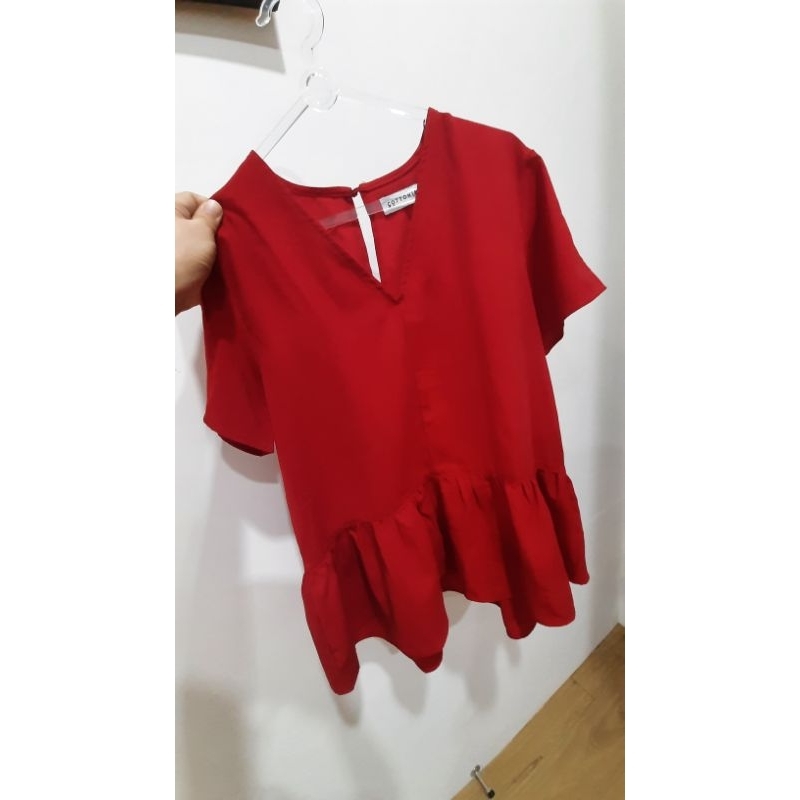 PRELOVED - Cotton Ink | Batik | MNG | UNIQLO | Blouse Tshirt | Atasan Wanita