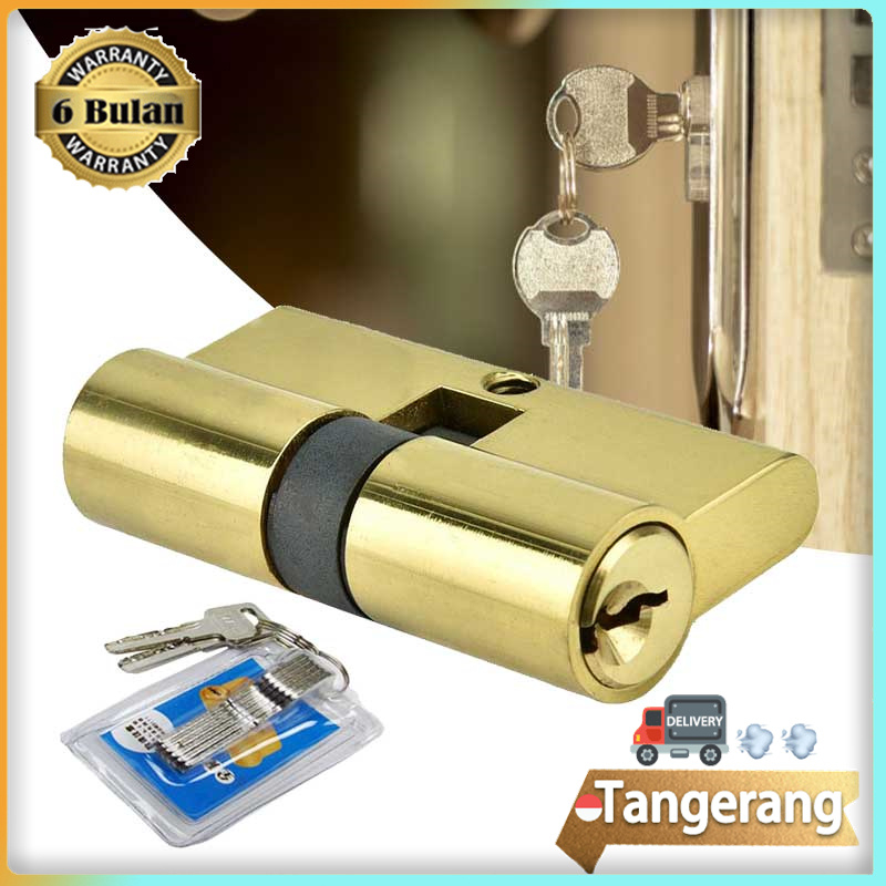 Silinder Kunci Pintu 65Mm Cylinder Kunci Security Double Cylinder Computer Key Or1