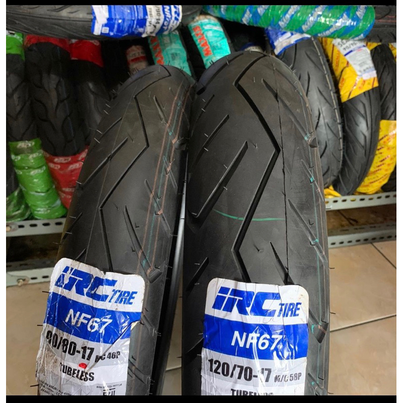 Ban IRC new vixion ring 17 90/80 120/70 tubeless 1ban